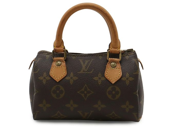Pochette Mini Speedy Monogram Louis Vuitton Marrone - vista 2