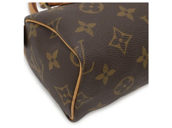 Pochette Mini Speedy Monogram Louis Vuitton Marrone - vista 4