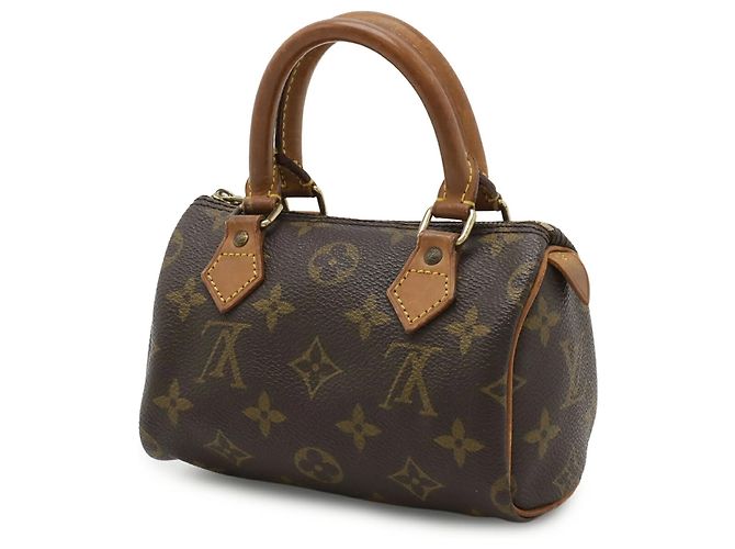 Pochette Mini Speedy Monogram Louis Vuitton M41534 Marrone - vista 3