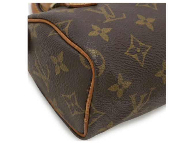 Pochette Mini Speedy Monogram Louis Vuitton M41534 Marrone - vista 4