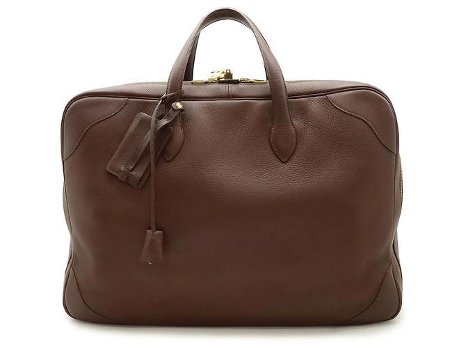 Borsa Boston Victoria 50 di Hermès Marrone Rosso - vista 2