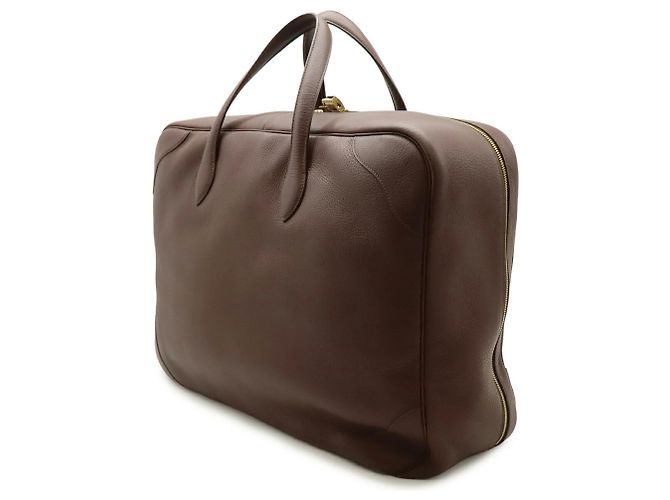 Borsa Boston Victoria 50 di Hermès Marrone Rosso - vista 3