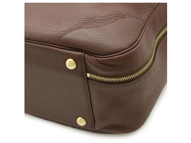 Borsa Boston Victoria 50 di Hermès Marrone Rosso - vista 4
