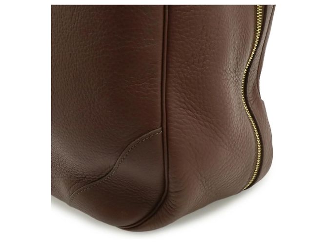 Borsa Boston Victoria 50 di Hermès Marrone Rosso - vista 9