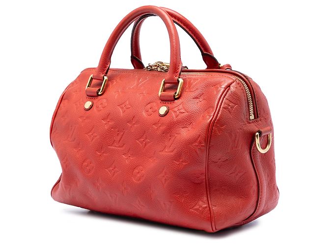 Louis Vuitton Speedy Bandoulière 25 in Monogram Empreinte Rosso - vista 2