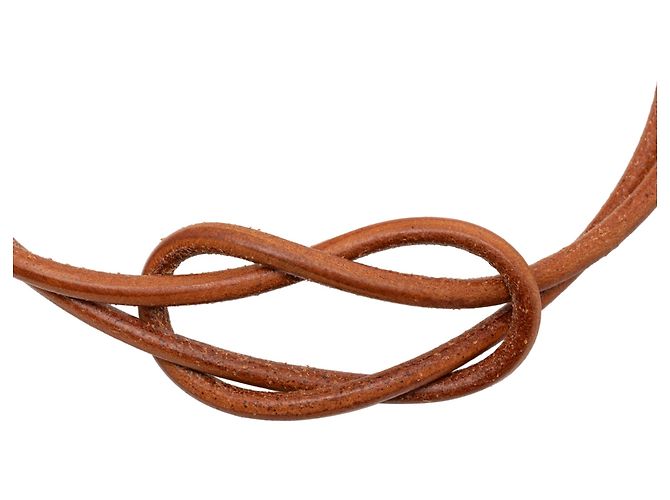 Collar Atame de cuero marrón Hermès Castaño - vista 3