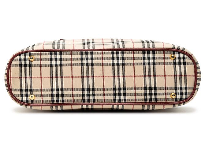 Burberry Beige House Check Canvas Tote - view 3