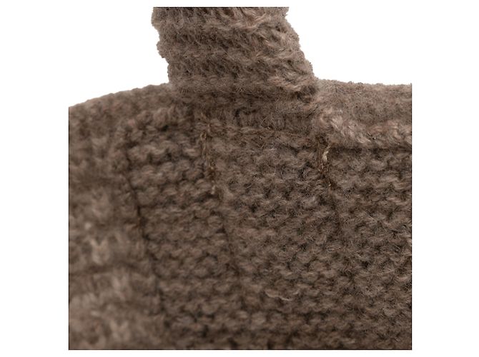 Fendi Gran Tote Shopper de Cachemira Zucca Marrón Castaño Gris pardo - vista 7