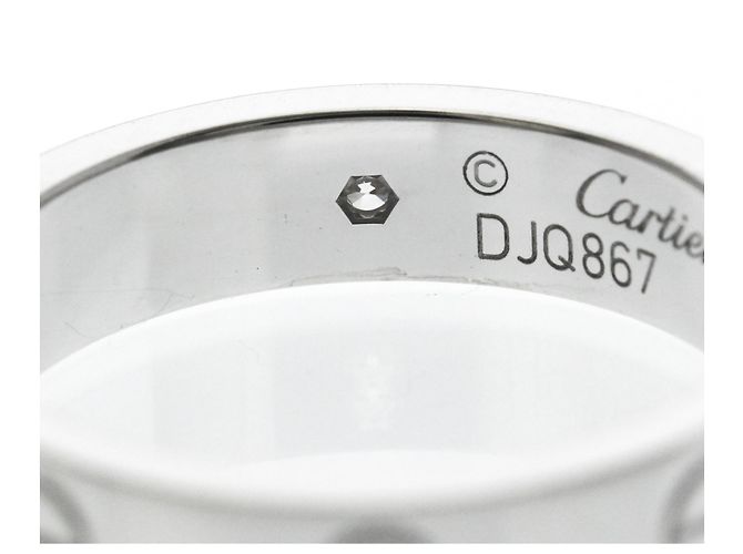 Cartier Mini Love Ring mit 1 Diamant in Weißgold Silber - Ansicht 8
