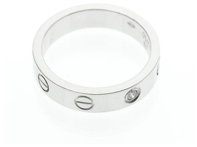 Cartier Mini Love Ring mit 1 Diamant in Weißgold Silber - Ansicht 9