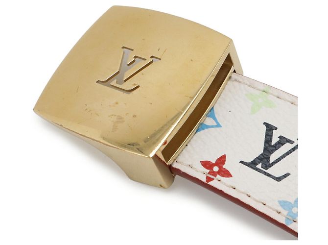 Louis Vuitton Monogram Multicolor Quadratische Gürtelschnalle Weiß - Ansicht 4