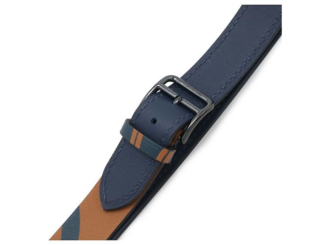 Hermès Soporte para cuello Choker Hermes Castaño Multicolor Azul marino - vista 4