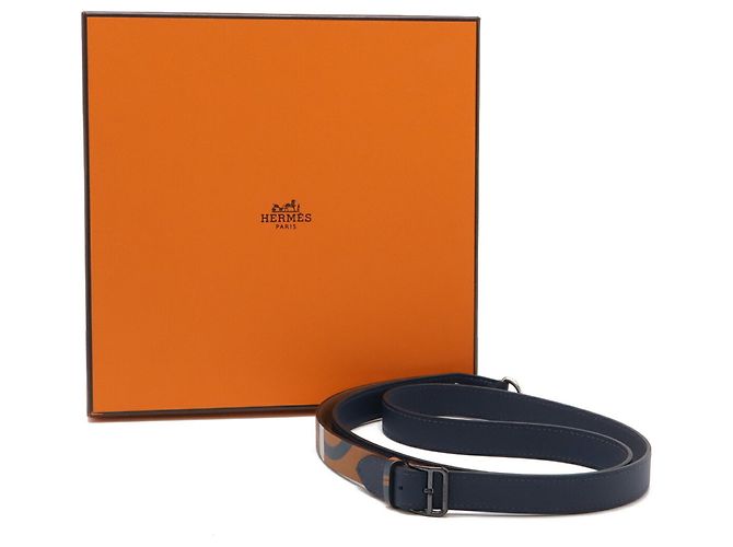 Hermès Soporte para cuello Choker Hermes Castaño Multicolor Azul marino - vista 7