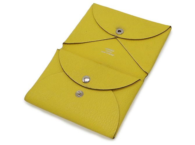 Hermès HERMES Cartera Duo Calvi/Billetero Amarillo - vista 5