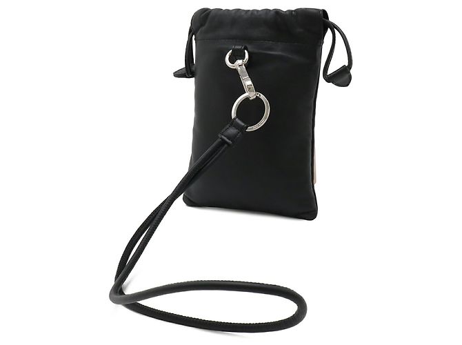 Pochette per telefono Fendi stampata in nero e giallo - vista 3