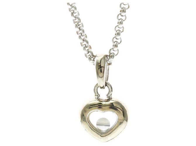 Chopard Happy Diamonds Herz-Diamant-Halskette Silber - Ansicht 2