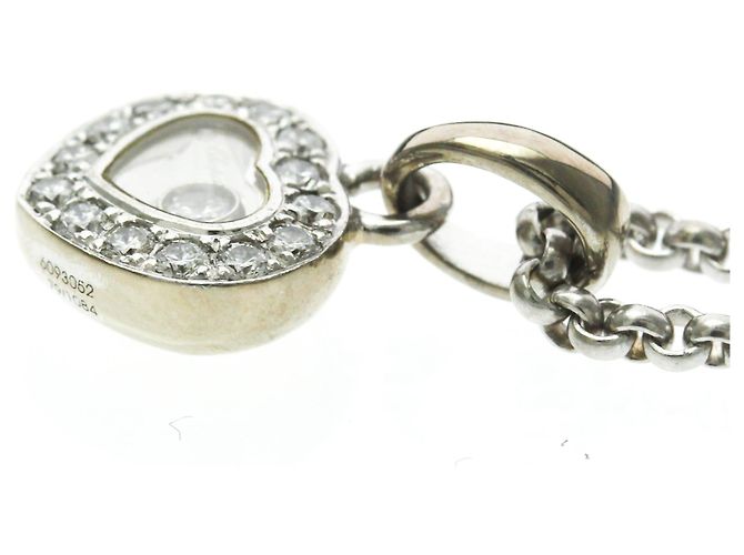 Chopard Happy Diamonds Herz-Diamant-Halskette Silber - Ansicht 3