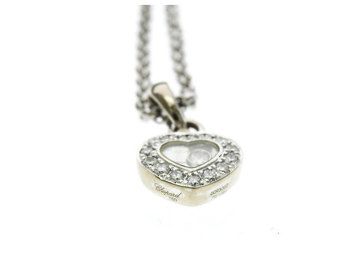 Chopard Happy Diamonds Herz-Diamant-Halskette Silber - Ansicht 4
