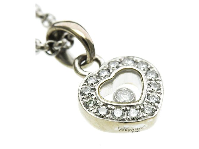 Chopard Happy Diamonds Herz-Diamant-Halskette Silber - Ansicht 7