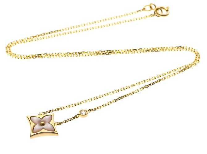 Louis Vuitton Van Cleef & Arpels Star Blossom Necklace Golden - view 12