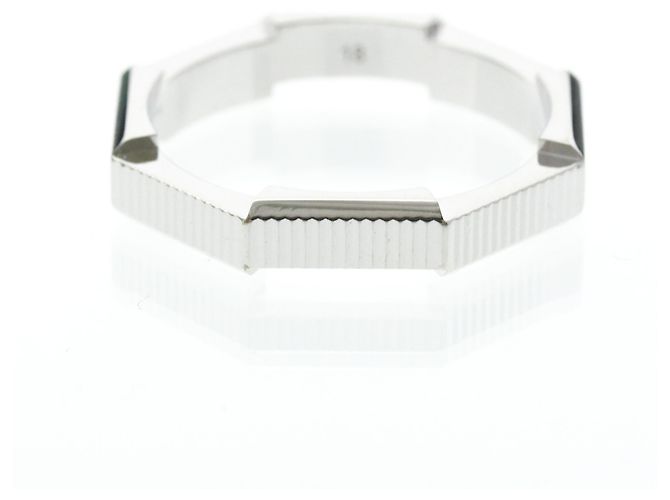 Anello Gucci Link To Love in Oro Bianco Argento - vista 4