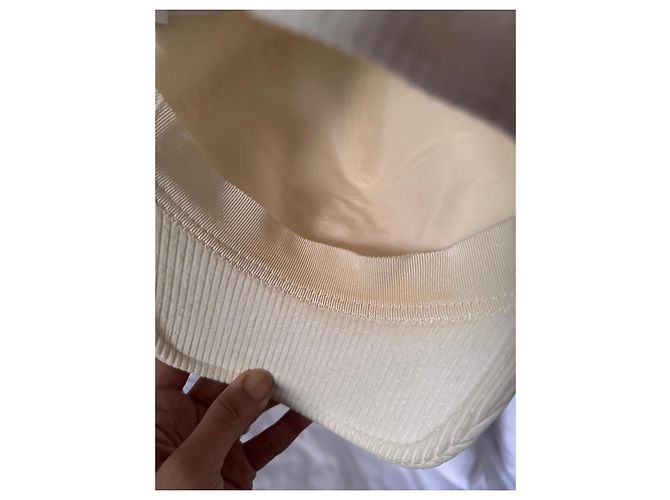 Cappellino da baseball in velluto a coste Miu Miu Beige - vista 13