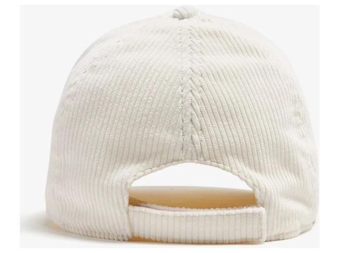 Cappellino da baseball in velluto a coste Miu Miu Beige - vista 3