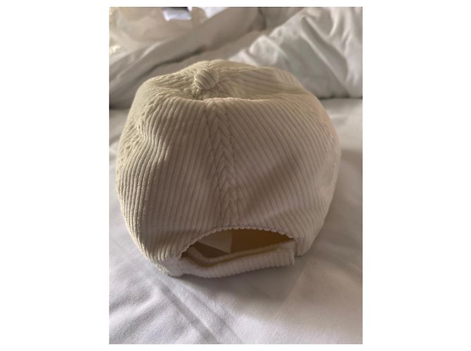 Cappellino da baseball in velluto a coste Miu Miu Beige - vista 7