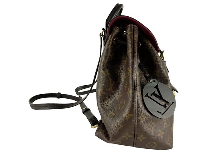 Zaino Montsouris NM PM Monogramma Louis Vuitton Marrone Nero - vista 2