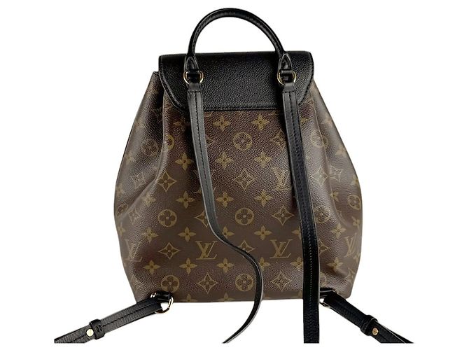 Zaino Montsouris NM PM Monogramma Louis Vuitton Marrone Nero - vista 3