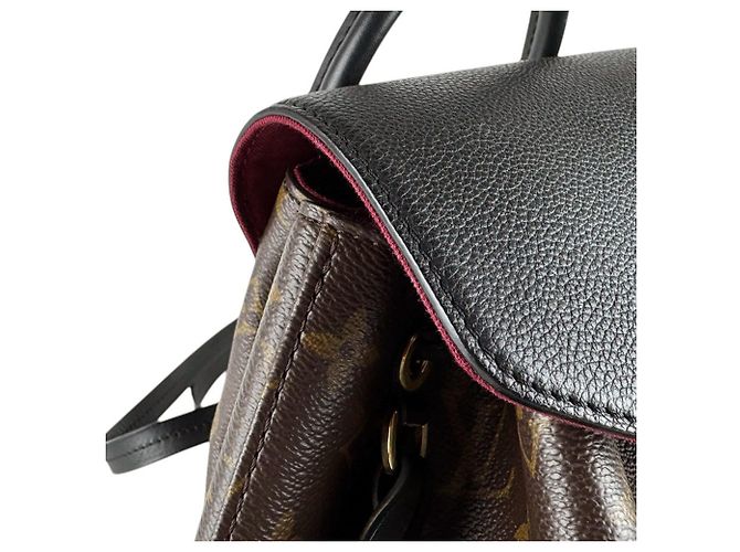 Zaino Montsouris NM PM Monogramma Louis Vuitton Marrone Nero - vista 6