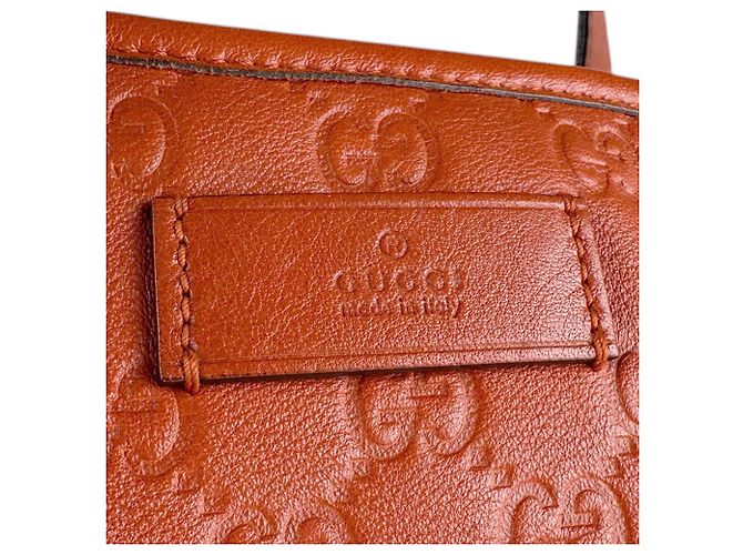 Borsa in pelle Gucci arancione - vista 11