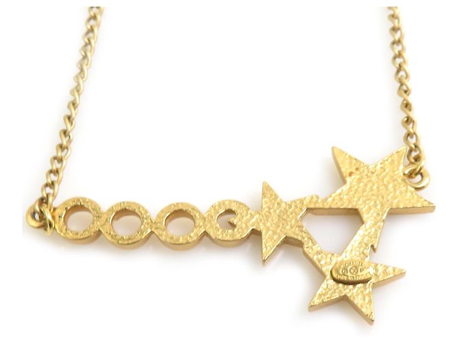 Chanel COCO Star Metall Emaille Halskette Golden Gelb - Ansicht 5