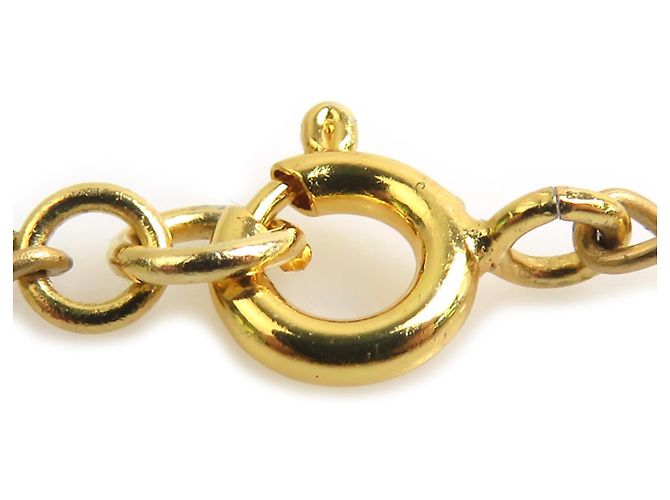 Chanel COCO Star Metall Emaille Halskette Golden Gelb - Ansicht 6