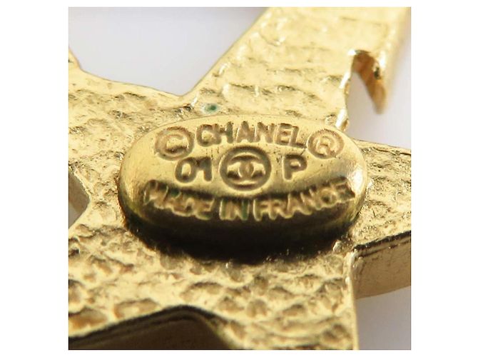 Chanel COCO Star Metall Emaille Halskette Golden Gelb - Ansicht 8