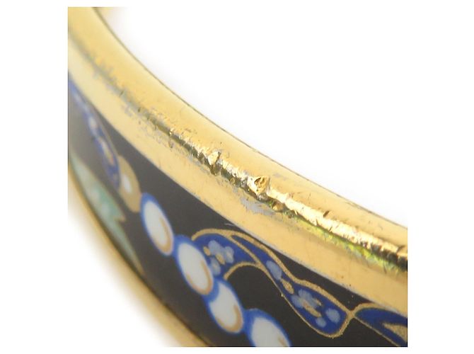 Bracciale rigido in smalto e metallo Hermès Nero Multicolore D'oro - vista 5