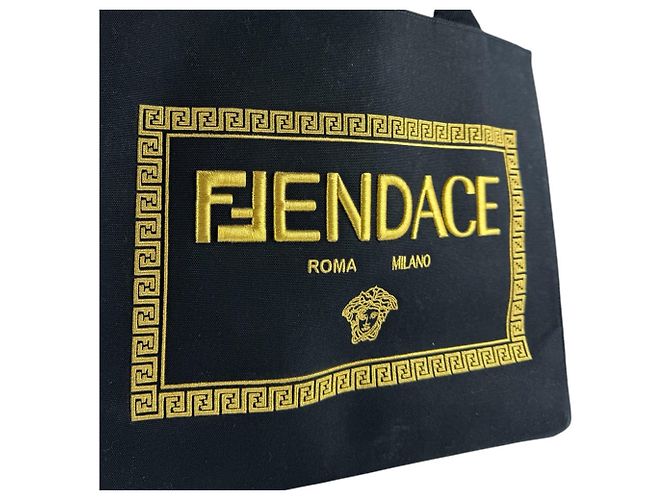 Borsa a spalla Fendi Nero D'oro - vista 12