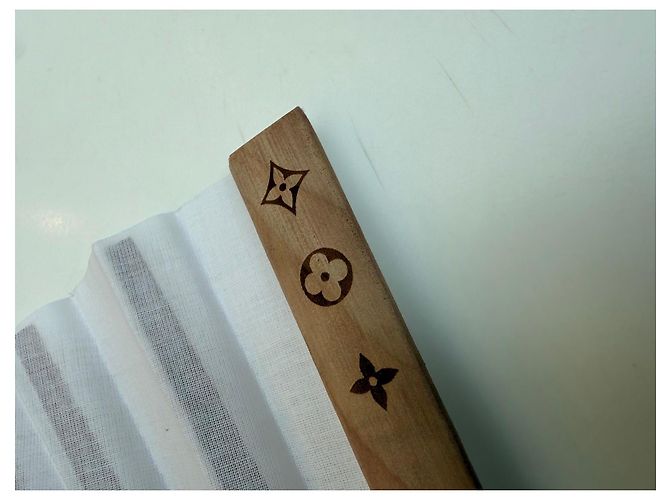 Ventaglio pieghevole Monogram Louis Vuitton Marrone Bianco - vista 10