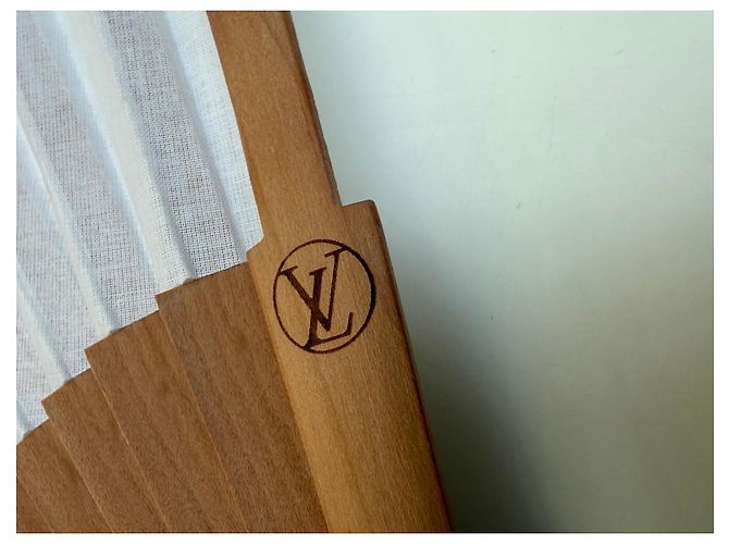 Ventaglio pieghevole Monogram Louis Vuitton Marrone Bianco - vista 9