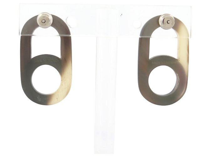 Hermès HERMES OHRRINGE VARIATION AUS BUFFELHORN UND LACK - Ansicht 3