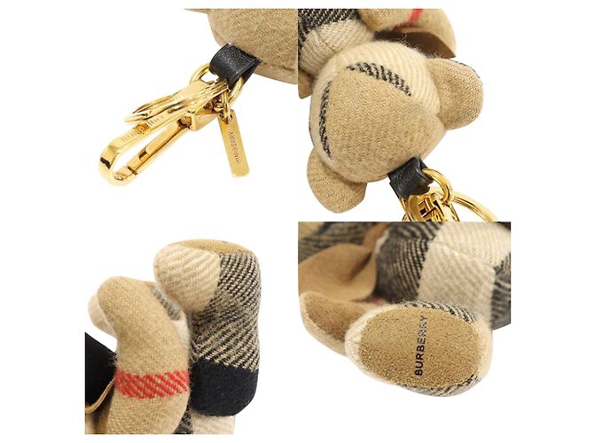 Burberry Beige Karomuster Cashmere Fliege Thomas Bear Schlüsselanhänger - Ansicht 7