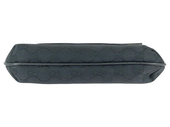 Borsa a Spalla in Tela GG e Pelle Gucci Nero - vista 10