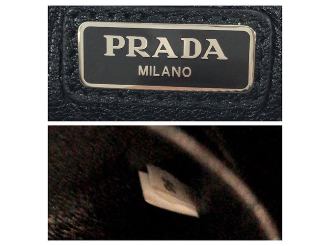 Borsa Clutch in Pelle Saffiano Prada Blu - vista 5