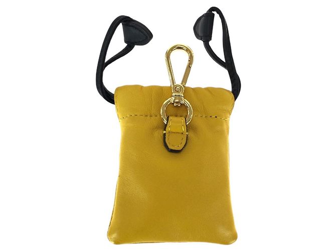Pochette de couro Fendi Amarelo - vista 2
