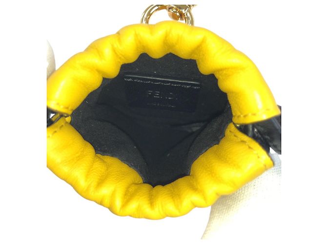 Pochette de couro Fendi Amarelo - vista 7