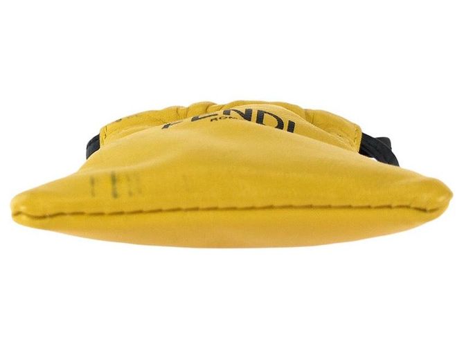 Pochette de couro Fendi Amarelo - vista 8