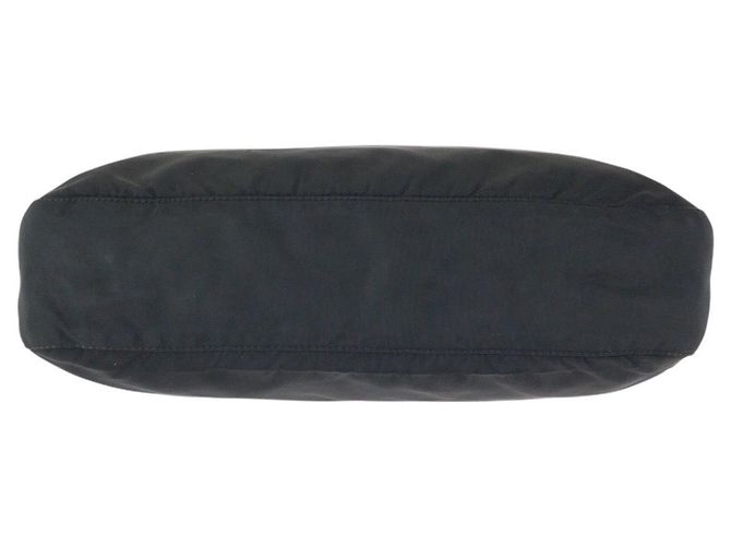 Bolsa de ombro Prada em nylon tessuto com logo triangular Preto - vista 10