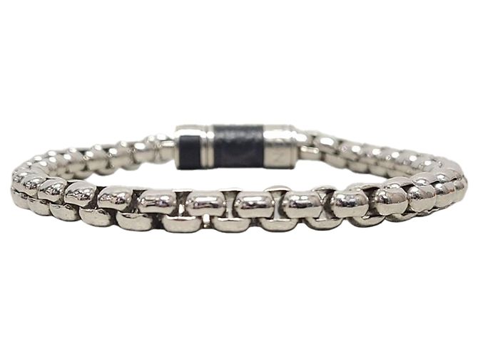 Louis Vuitton Pulseira de Cadeia Monograma Eclipse Prata Metálico - vista 2