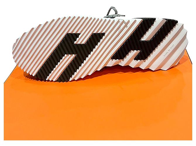 Hermès Sneakers Flex Multico Grigio Stamp: Multicolore - vista 5
