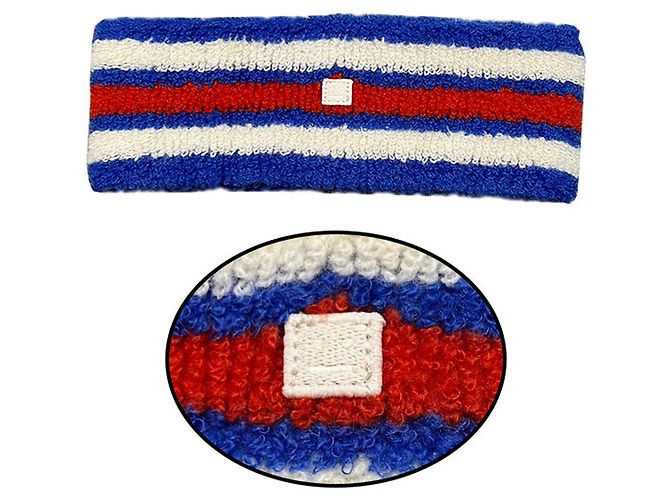 Fascia per capelli in spugna con logo Acne Small Face - vista 10